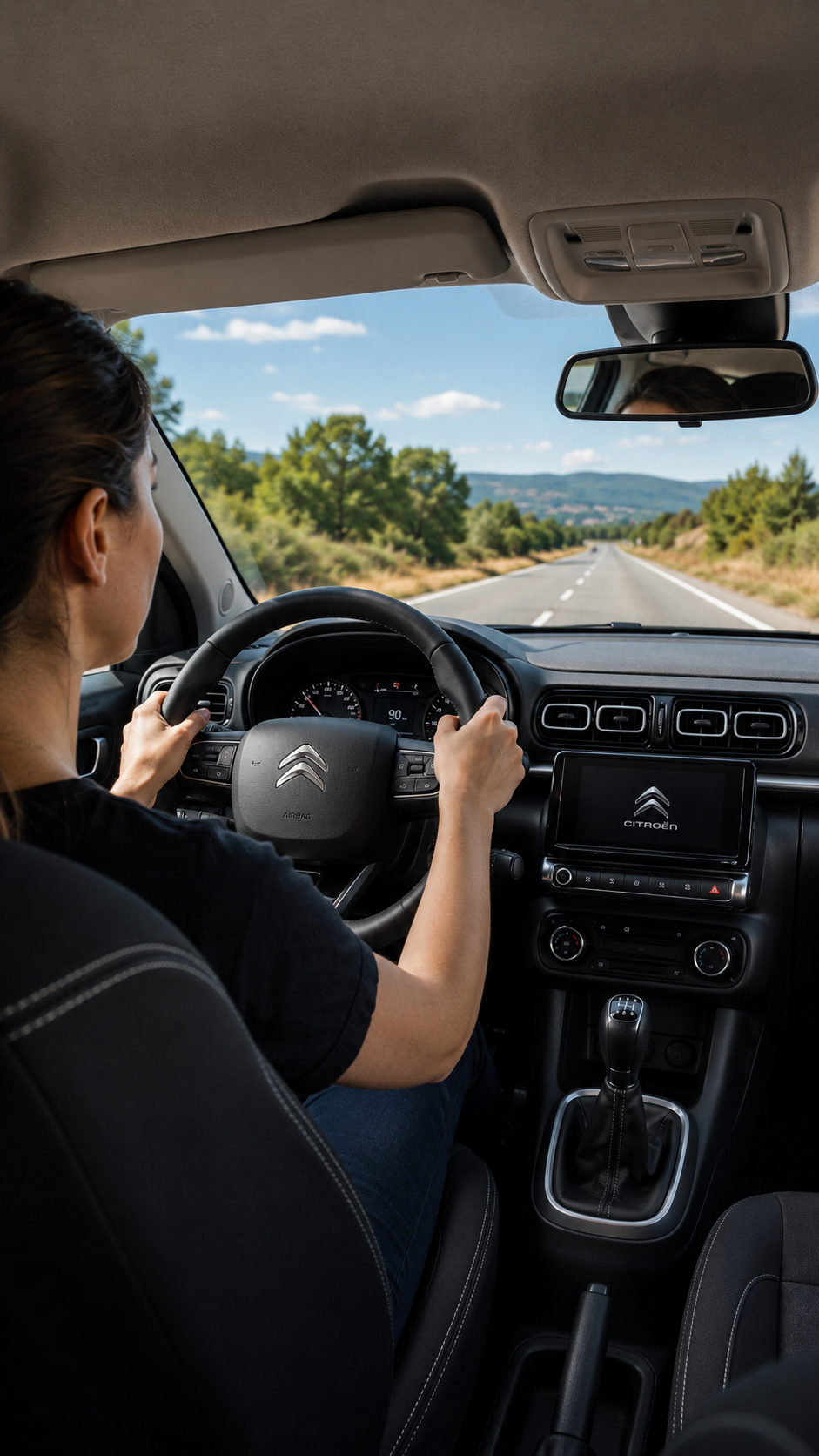 Intérieur Citroën — leçon de conduite Auto-École Cousin